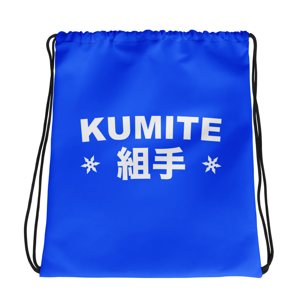 BLUE DRAWSTRING BAG