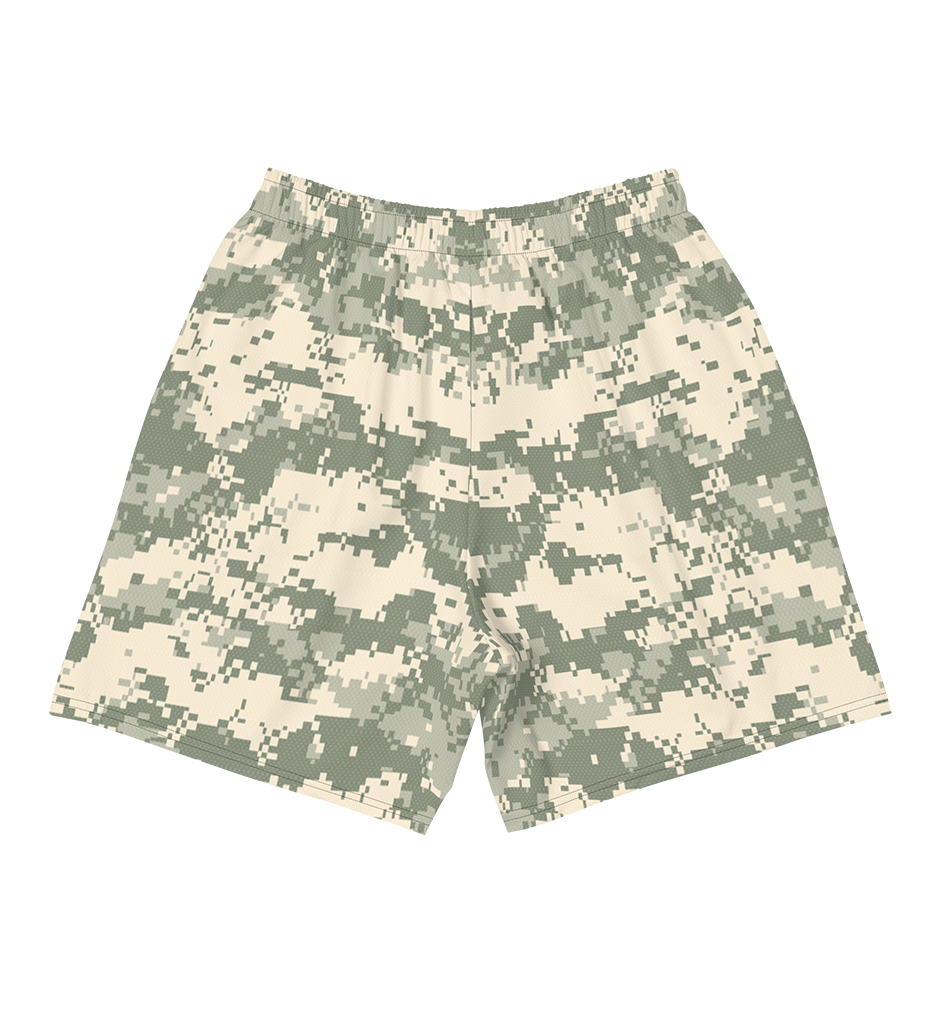 DIGITAL CAMO ATHLETIC SHORTS